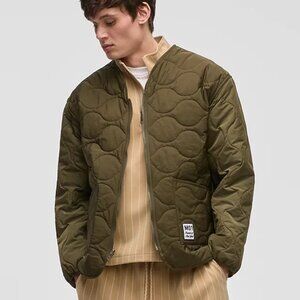 Quilted Oversized Layer Jacket Reversible Large, NWT